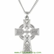 Sterling Silver 33.00X23.00 MM Polished LARGE CELTIC CROSS PENDANT