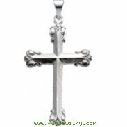 Sterling Silver 34.50X23.50 MM Polished CROSS PENDANT