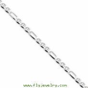 Sterling Silver 3.75mm Figaro Anchor Chain bracelet