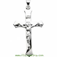 Sterling Silver 39.00X25.50 MM Polished CRUCIFIX PENDANT