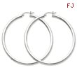 Sterling Silver 3mm Round Hoop Earrings