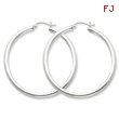 Sterling Silver 3x45 mm Round Hoop Earrings