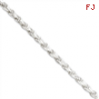 Sterling Silver 4.25mm Diamond-cut Rope Chain