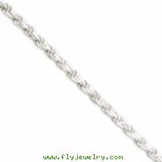 Sterling Silver 4.25mm Diamond-cut Rope Chain