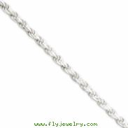 Sterling Silver 4.25mm Diamond-cut Rope Chain