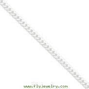 Sterling Silver 4.5mm Beveled Curb Chain bracelet