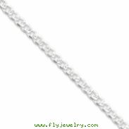 Sterling Silver 4.5mm Pave Curb Chain