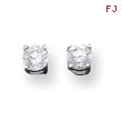 Sterling Silver 4mm CZ Stud Earrings