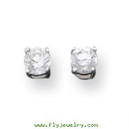 Sterling Silver 4mm CZ Stud Earrings