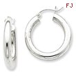 Sterling Silver 4mm Round Hoop Earrings