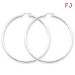 Sterling Silver 4mm Round Hoop Earrings