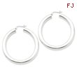 Sterling Silver 5.00mm Polished Hoop Earrings