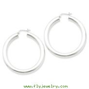 Sterling Silver 5.00mm Polished Hoop Earrings