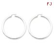 Sterling Silver 5.00mm Polished Hoop Earrings