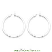 Sterling Silver 5.00mm Polished Hoop Earrings