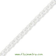 Sterling Silver 5.5mm Charm Link Bracelet