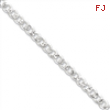 Sterling Silver 5.5mm Pave Curb Chain