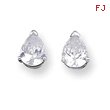 Sterling Silver 5x7mm Pear CZ Stud Earrings