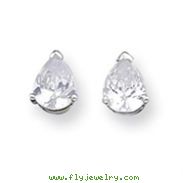 Sterling Silver 5x7mm Pear CZ Stud Earrings