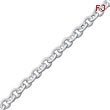 Sterling Silver 6.25mm Fancy Rolo Chain