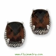 Sterling Silver 6.50Smokey Quartz Earrings
