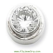 Sterling Silver 6mm CZ Round Slide