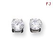 Sterling Silver 6mm CZ Stud Earrings