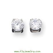 Sterling Silver 6mm CZ Stud Earrings