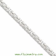 Sterling Silver 6mm Square Byzantine Chain