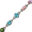 Sterling Silver 7''  Multicolor CZ Bracelet