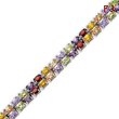 Sterling Silver 7''  Multicolored CZ Bracelet