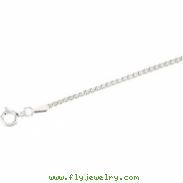 Sterling Silver 7 INCH Popcorn Chain With Spring Ring