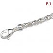 Sterling Silver 7 INCH Solid Wheat Chain