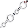 Sterling Silver 7.25inch Polished 3-Dimensional Circular Link Bracelet