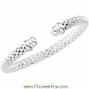 Sterling Silver 7.5 Inch Hollow Bangle Bracelet