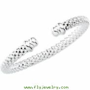 Sterling Silver 7.5 Inch Hollow Bangle Bracelet