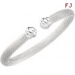 Sterling Silver 7.5 Inch Mesh Cuff Bracelet