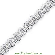 Sterling Silver 7.5inch Fancy Link Bracelet