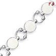 Sterling Silver 7.5inch Polished Fancy Circular Link Bracelet