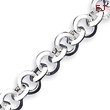 Sterling Silver 7.5inch Polished Fancy Circular Link Bracelet