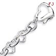 Sterling Silver 7.5inch Polished Fancy Heart Link Bracelet