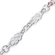 Sterling Silver 7.5inch Polished Fancy Knot-Link Bracelet