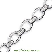 Sterling Silver 7.5inch Polished Fancy Link Bracelet