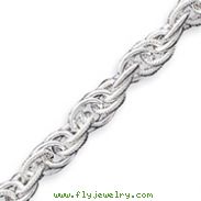 Sterling Silver 7.5inch Polished Fancy Triple Link Bracelet