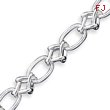 Sterling Silver 7.75inch Polished Fancy Link Bracelet