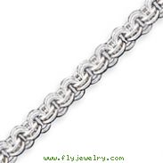 Sterling Silver 7.75inch Polished Fancy Link Toggle Bracelet