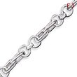 Sterling Silver 7.75inch Polished Fancy Link Toggle Bracelet