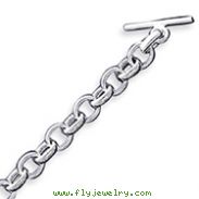 Sterling Silver 7.75inch Polished Fancy Link Toggle Bracelet