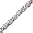 Sterling Silver 7.75inch Polished Fancy Link Toggle Bracelet