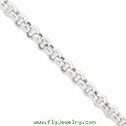 Sterling Silver 7.75mm Rolo Chain